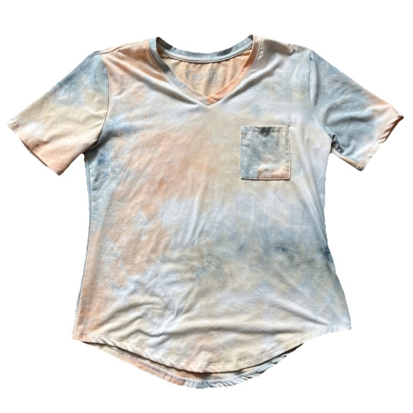 ZYIA Active Hendrix Dusk Go To Pocket Pastel Tie Died T-Shirt. Size small - Picture 2 of 7